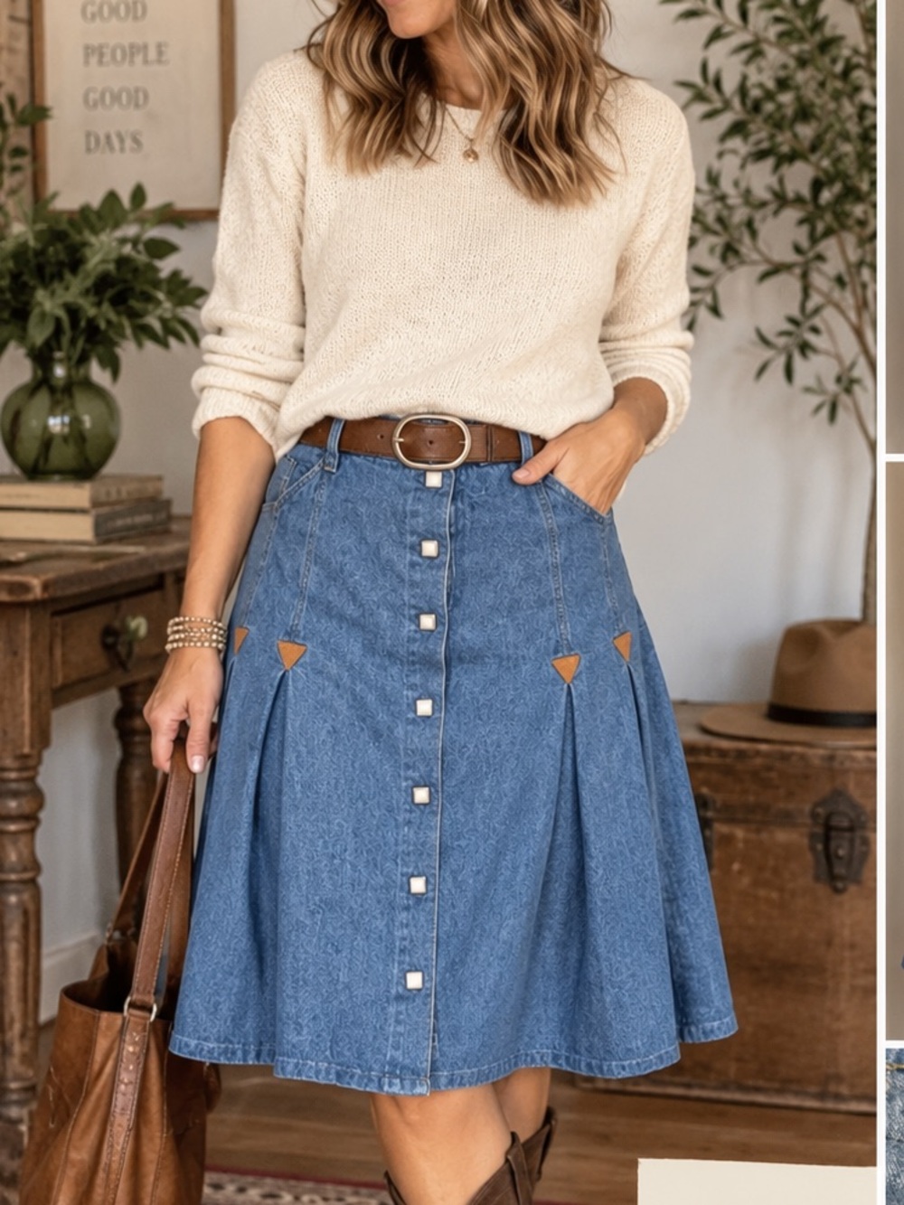 DENUM JEANS Vintage Denim Skirt • Size 15